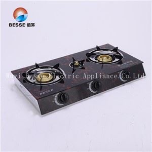 เตาแก๊สกระจกนิรภัยแบบ Built-in 3 Burner Cooktop Hob Cooker Kitchen (ZG-3081)